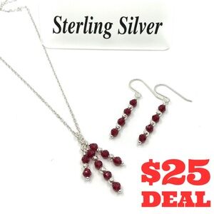 NWT 🎁 Gift Ready Handmade Sterling Silver and Swarovski Crystal Jewellery SET